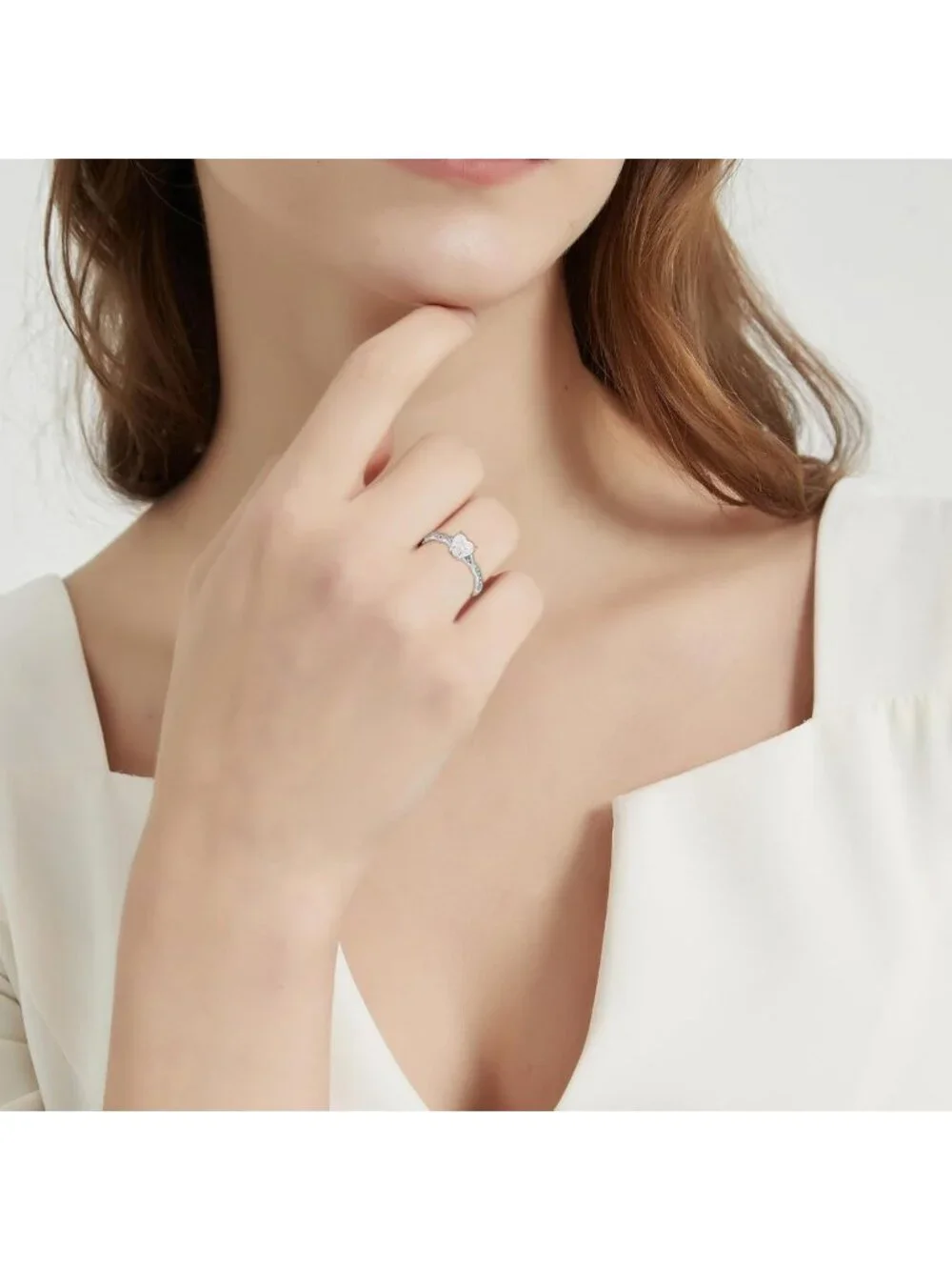 Stunning 1.25ct Heart Promise Ring in 925 Sterling Silver, Twisted Vine Design
